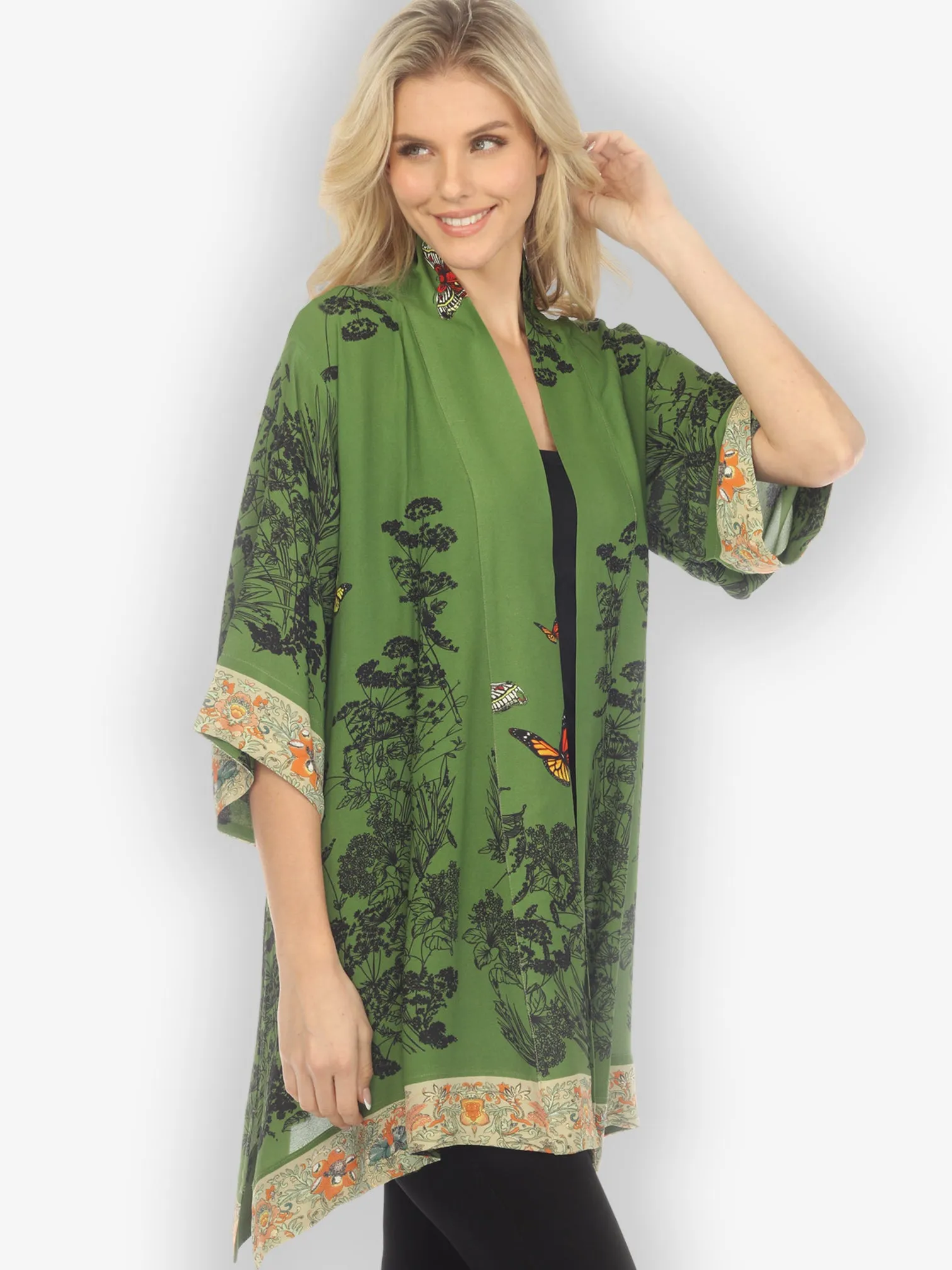 Wild Field Butterfly Kimono Jacket sold by Citron product image thumbnail 2