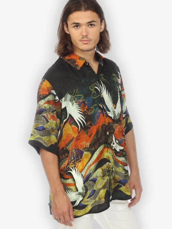 Cranes Over Mountains Men's Shirt sold by Citron