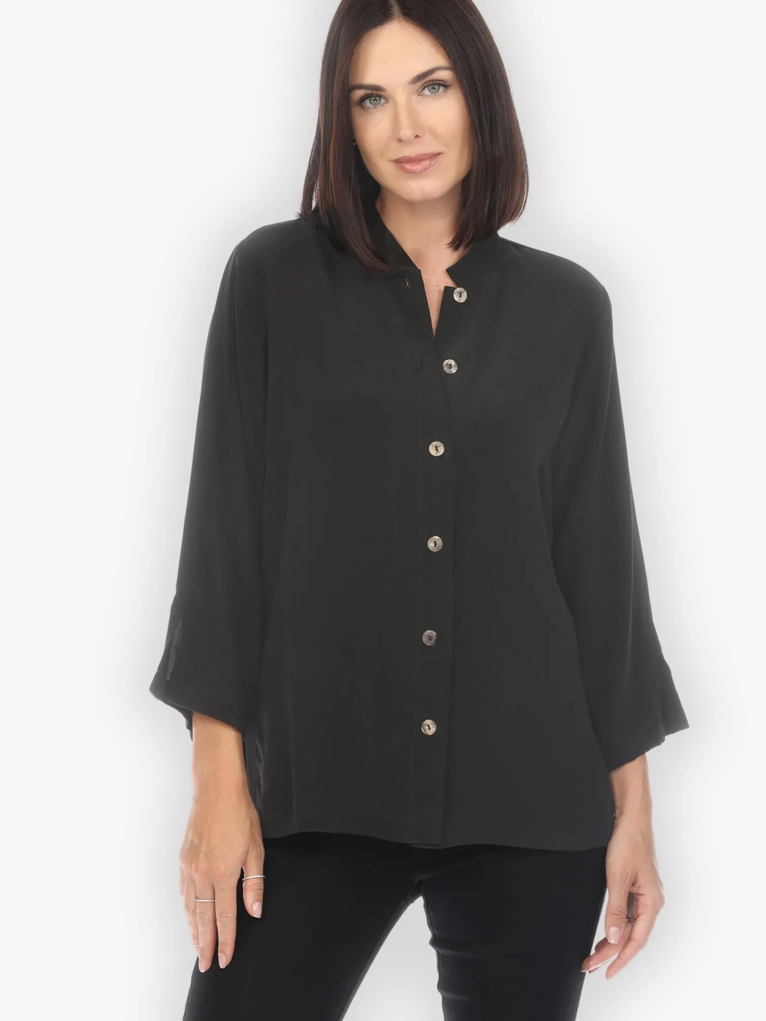 Solid Pure Silk Blouse sold by Citron