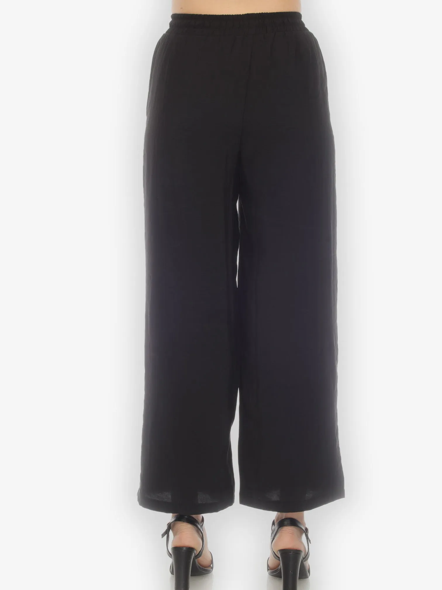 Solid Black Rayon Pull on Pant sold by Citron product image thumbnail 5