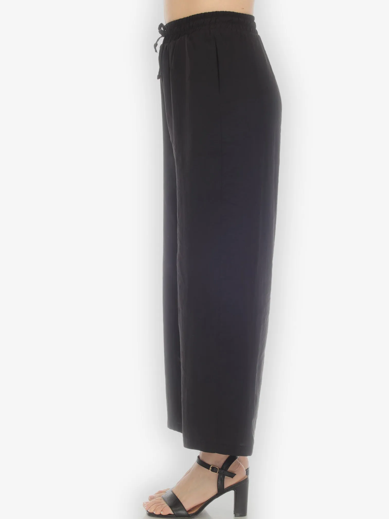 Solid Black Rayon Pull on Pant sold by Citron product image thumbnail 4