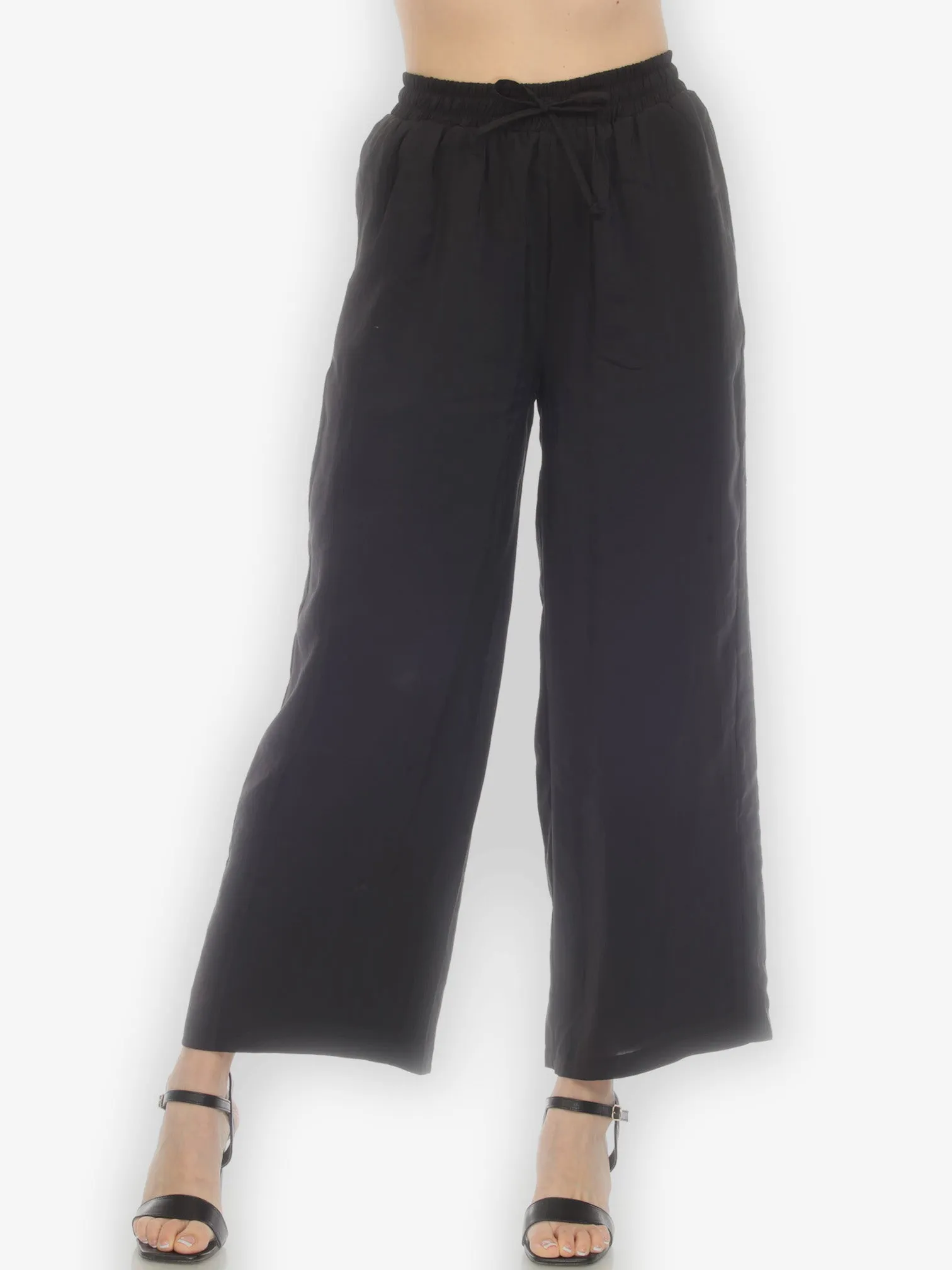 Solid Black Rayon Pull on Pant sold by Citron product image thumbnail 3