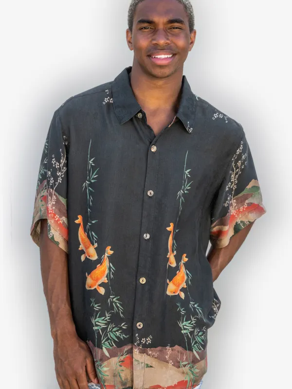Koi Design Men’s Silk Blend Shirt sold by Citron