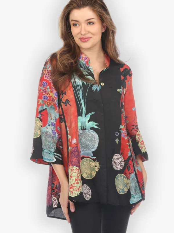 Landscape Mono Tree Silk Blouse sold by Citron