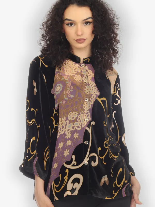 Art Deco Velvet Blouse sold by Citron