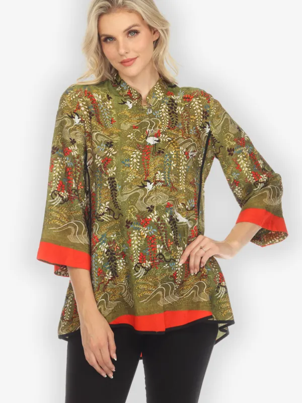 Wisteria Long Life Tummy Tuck Shirt sold by Citron