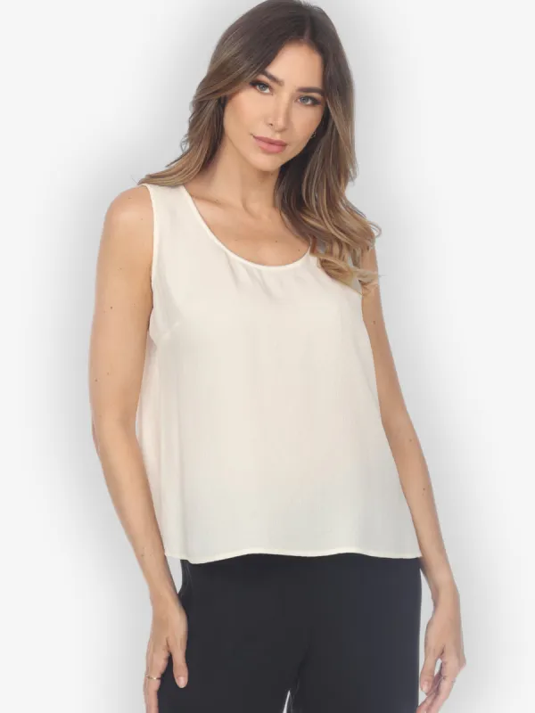 Silk Ivory Tank Top sold by Citron