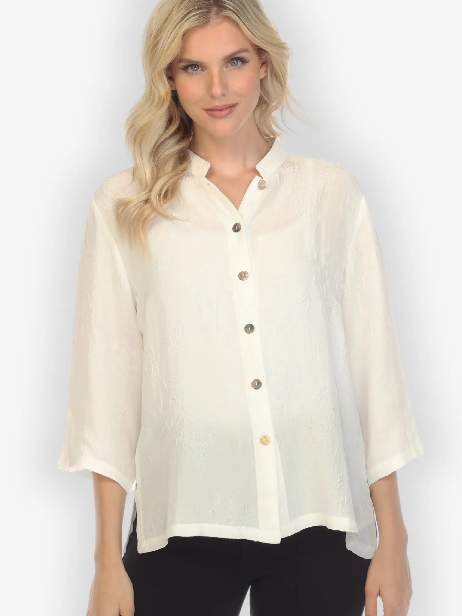 Solid White Silk Blouse sold by Citron