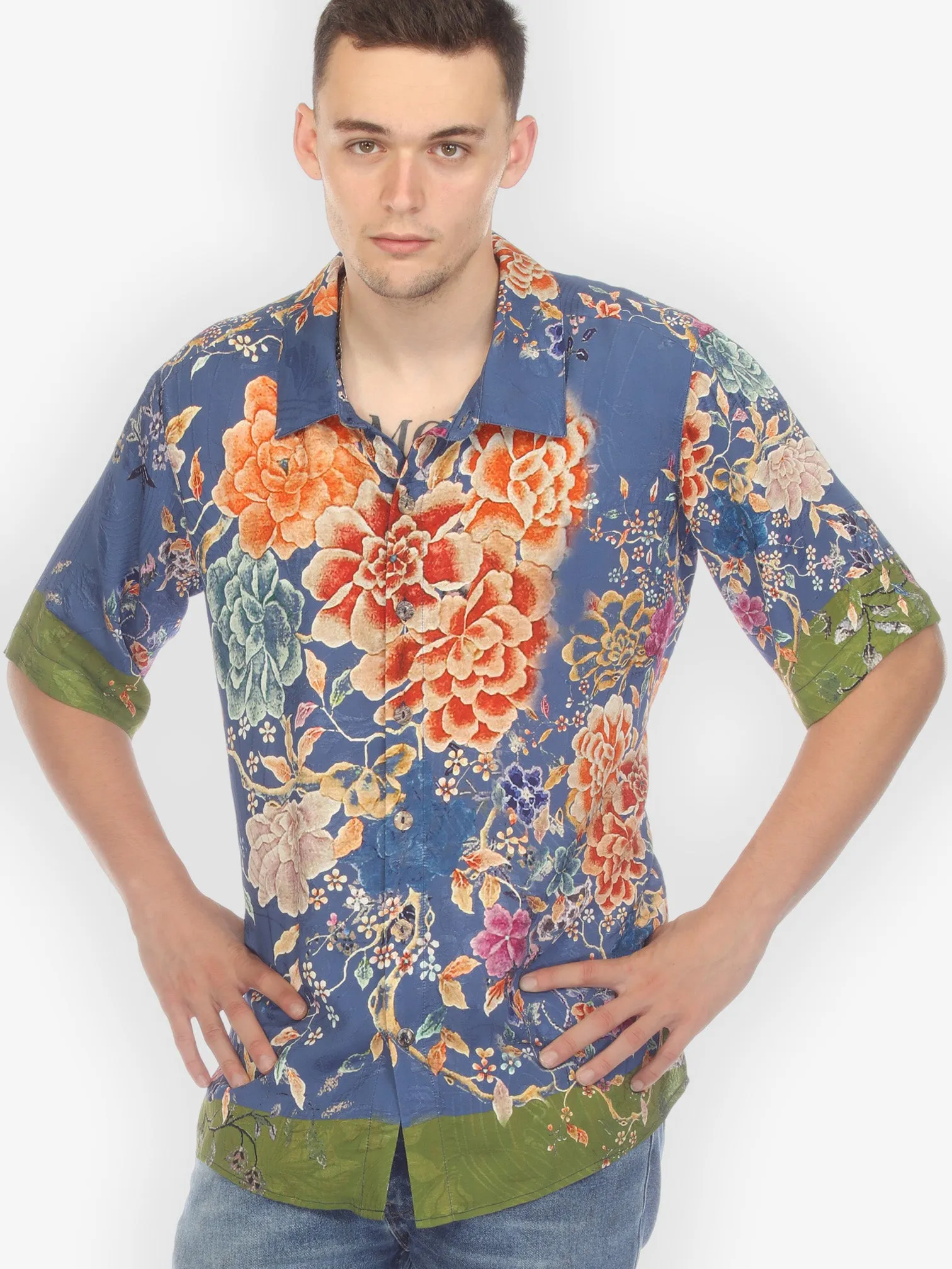 Queenly Radiant Charm Silk Men's Shirt sold by Citron