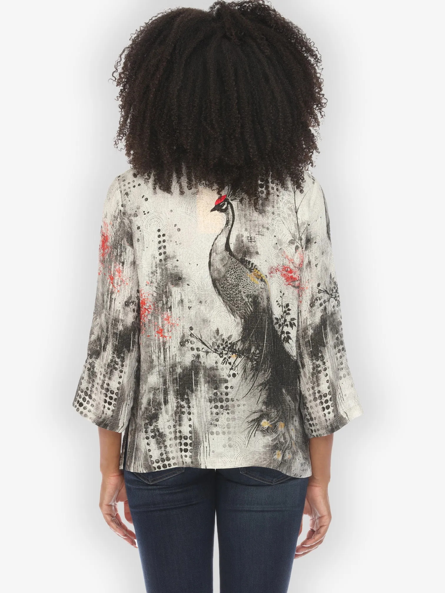 Monotone Peacock Silk Blouse sold by Citron product image thumbnail 4