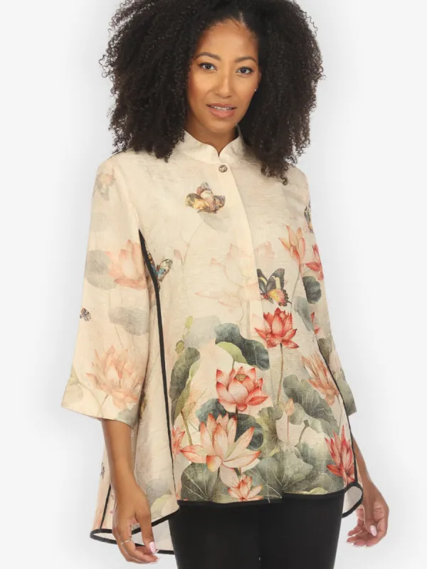 Butterfly and Lotus Tummy Tuck Shirt sold by Citron