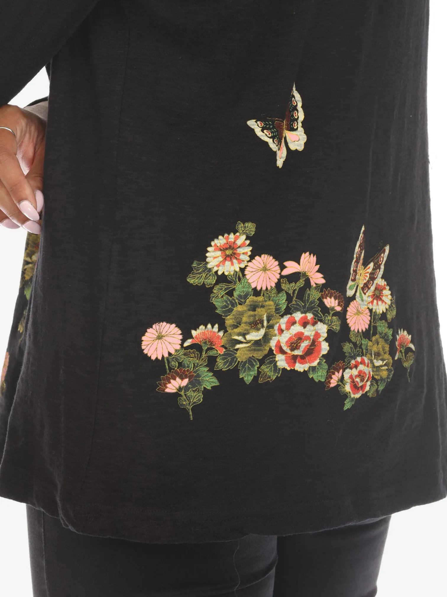 Butterfly Flower Print Cotton Exclusive Tee sold by Citron product image thumbnail 5