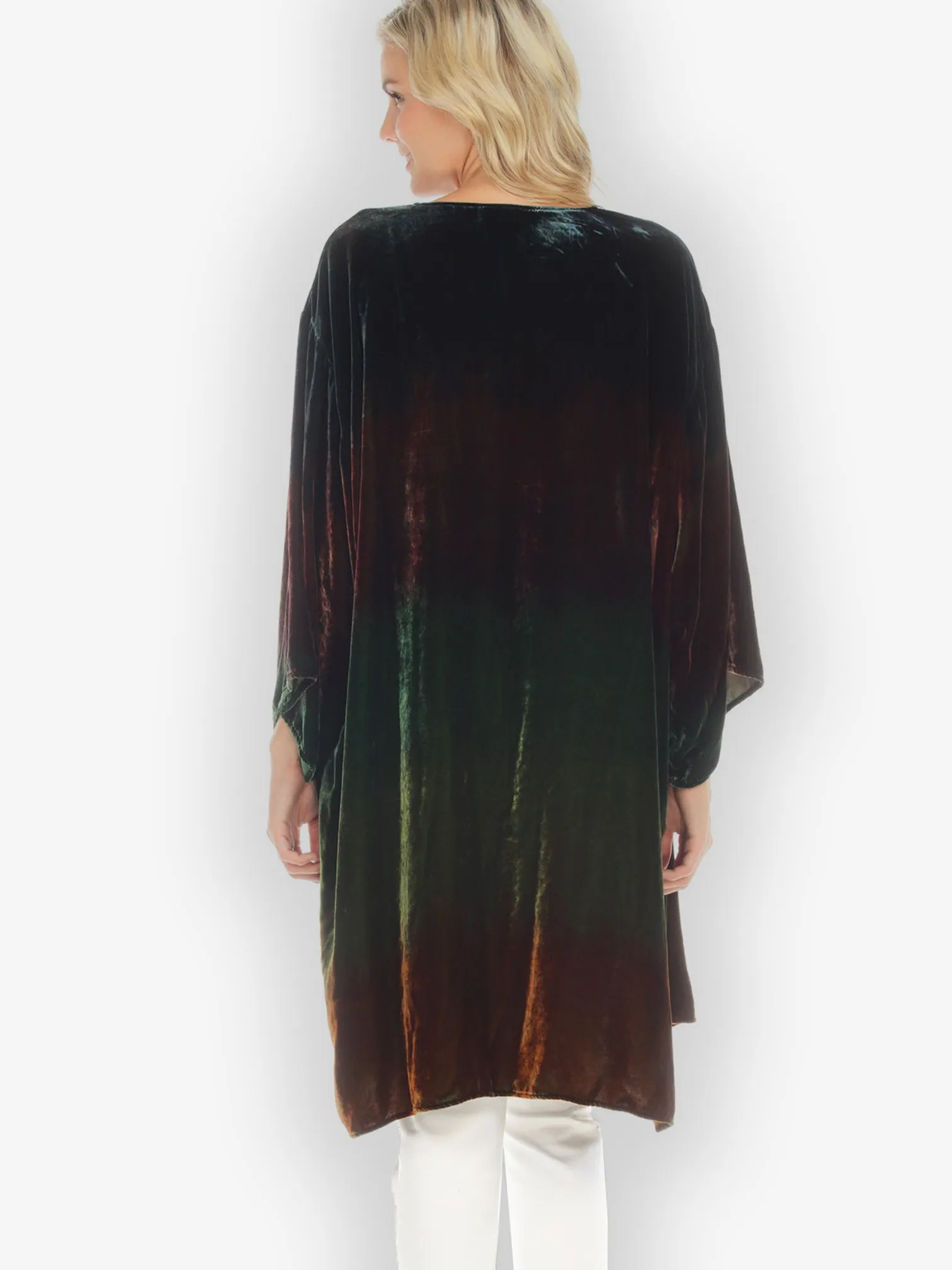 Hand Dyed Velvet Silk Kimono sold by Citron product image thumbnail 4