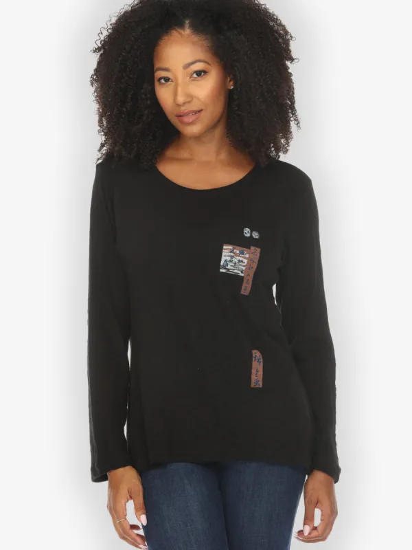 Japanese Irises Cotton Long Sleeve Tee sold by Citron