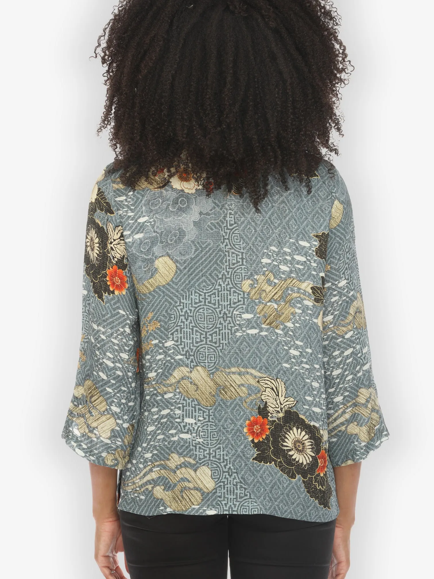 Happy Dragon Silk Blend Blouse sold by Citron product image thumbnail 4