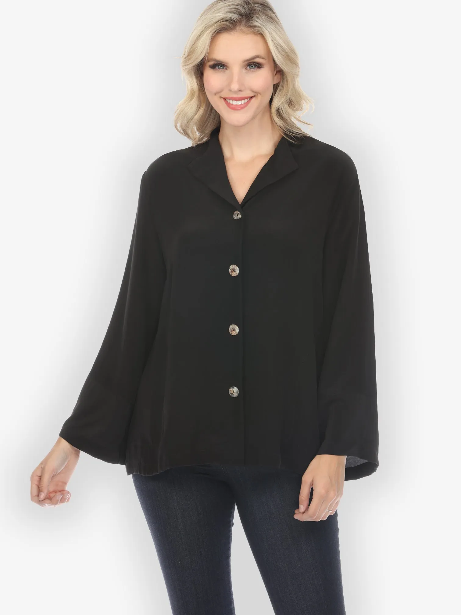 Solid Pure Silk Jacket sold by Citron product image thumbnail 2