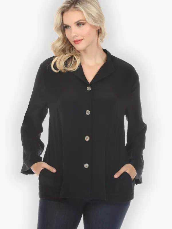 Solid Pure Silk Jacket sold by Citron