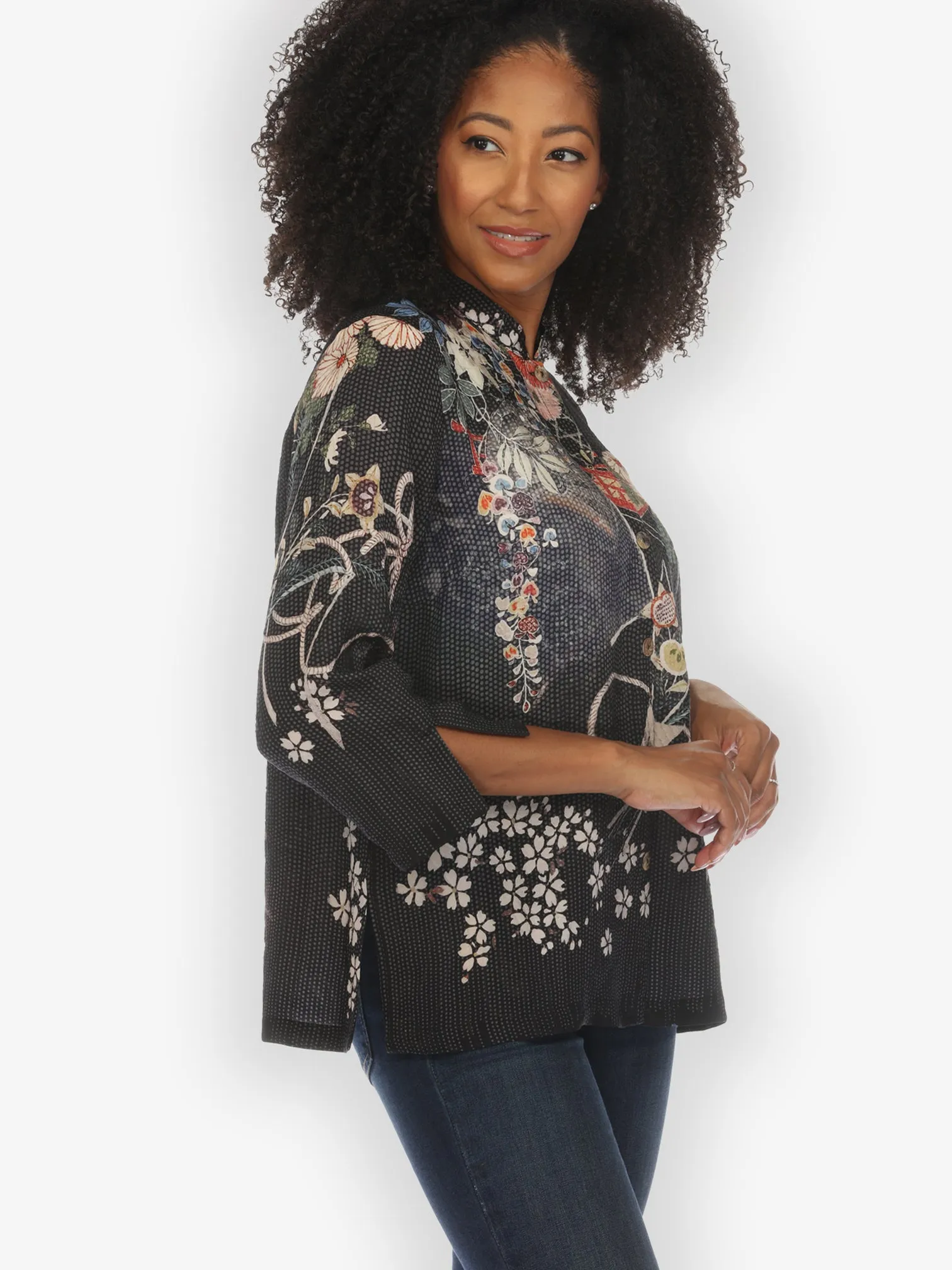 Vintage Kimono Art Silk Blouse sold by Citron product image thumbnail 4