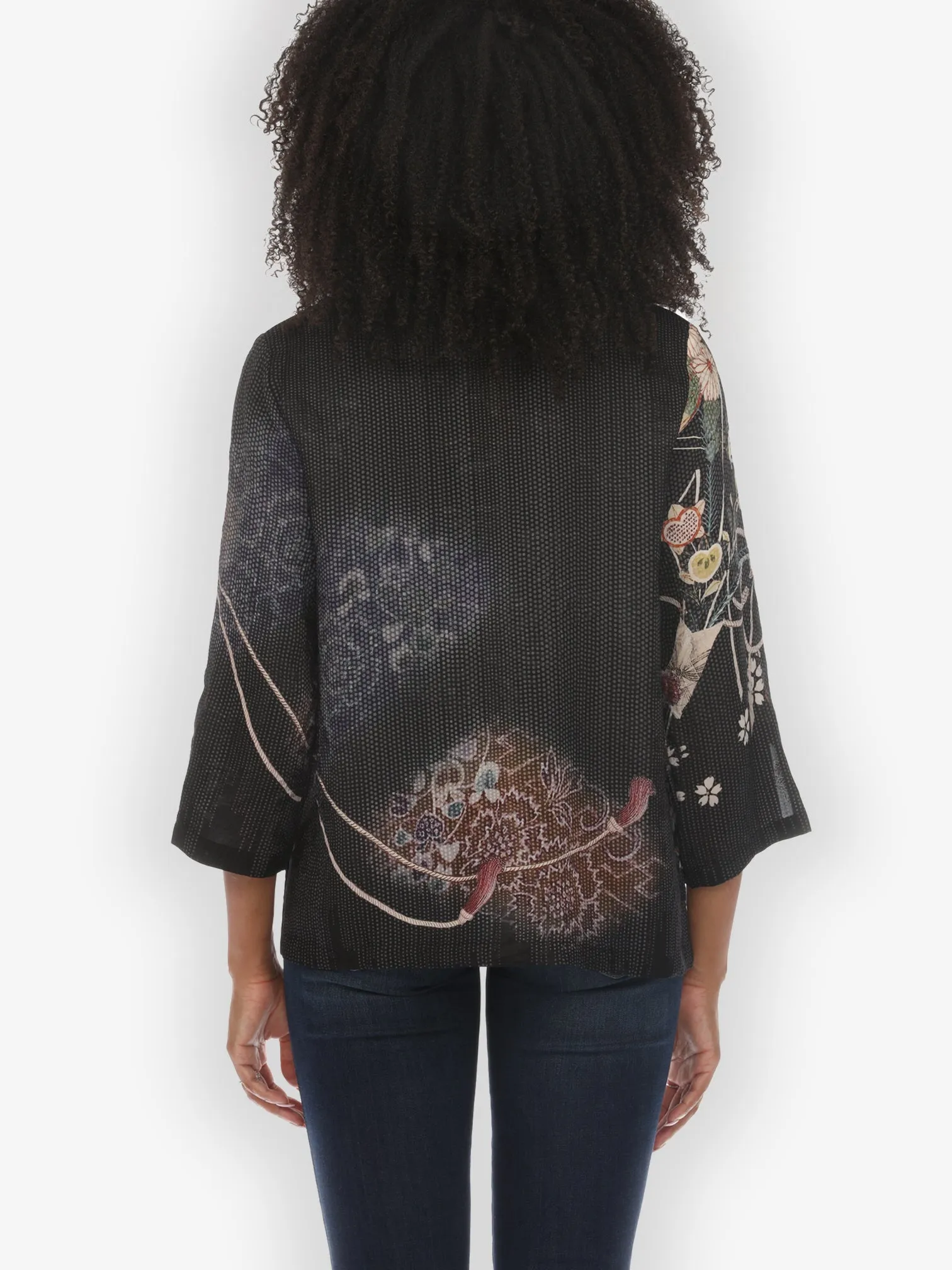 Vintage Kimono Art Silk Blouse sold by Citron product image thumbnail 3