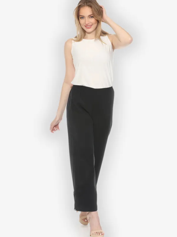 Solid Viscose Pant in Black sold by Citron