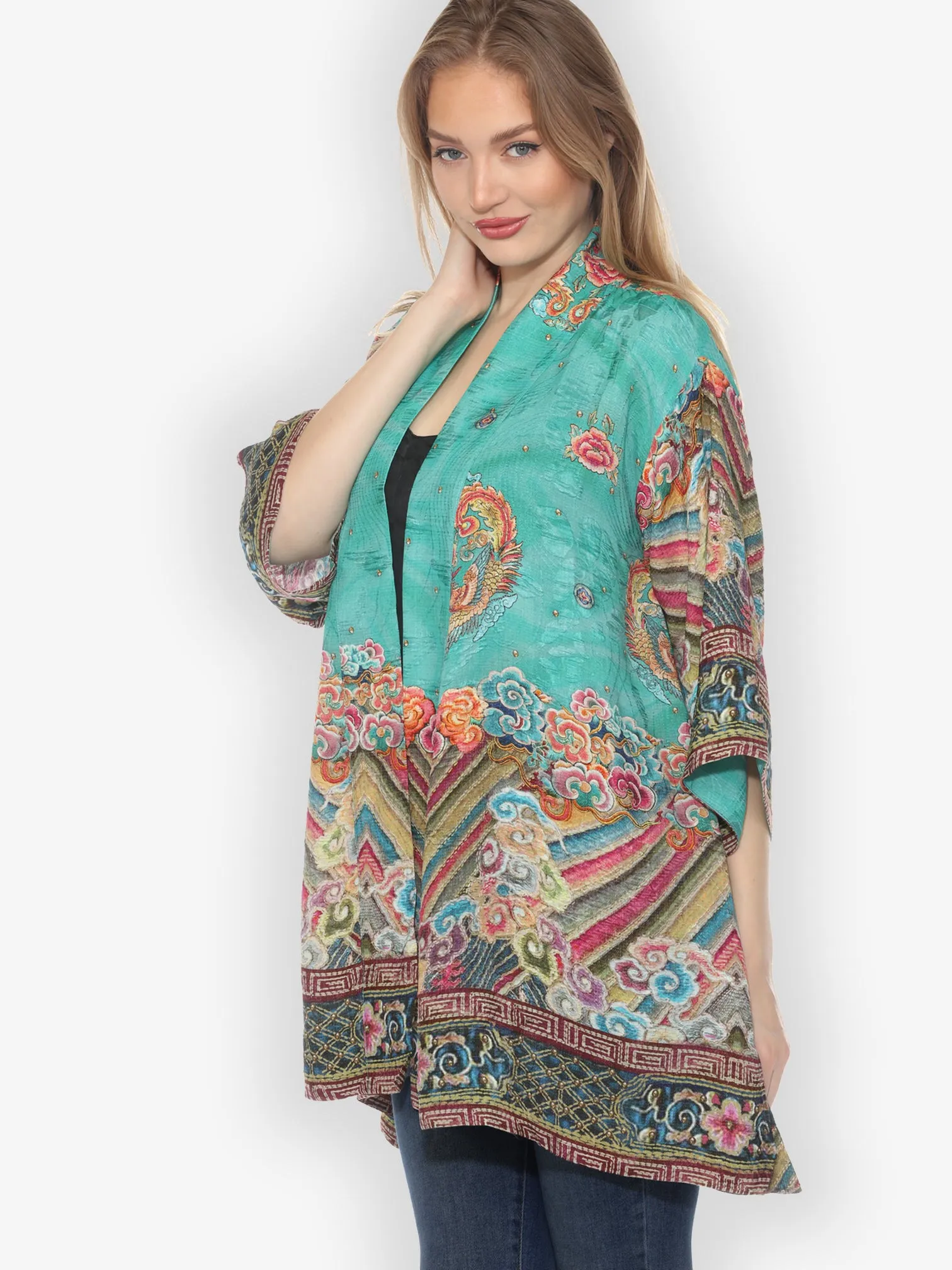 Royal Embroidery Silk Kimono sold by Citron product image thumbnail 4