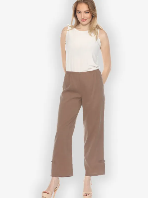 Solid Viscose Pant in Light Brown sold by Citron