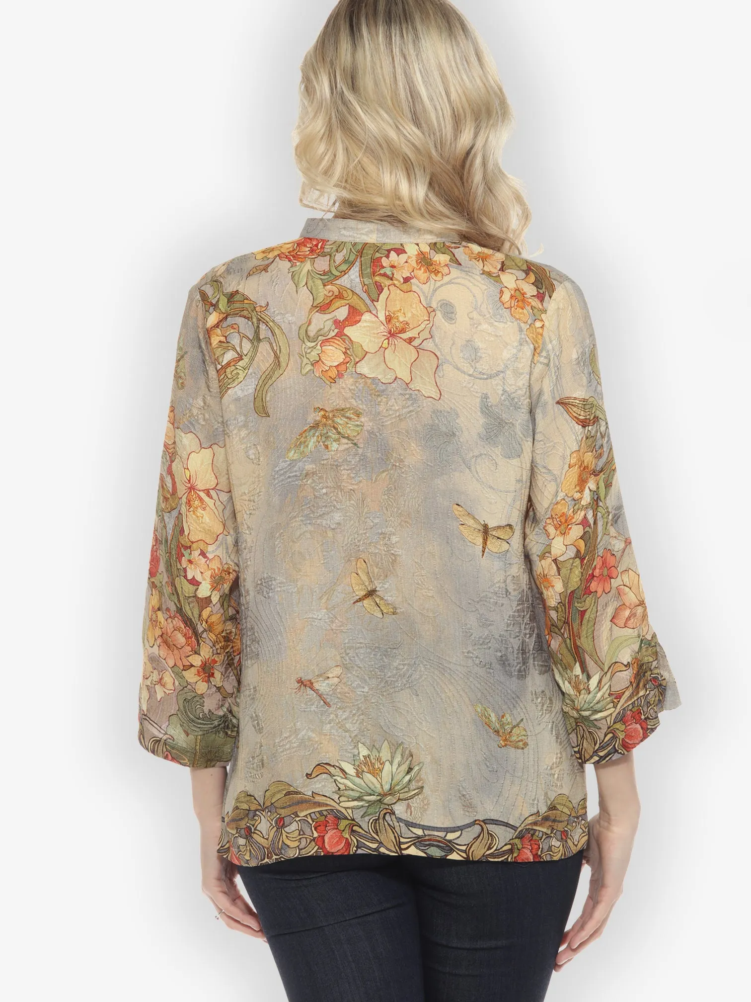 Vintage Art Nouveau Silk Blouse sold by Citron product image thumbnail 4