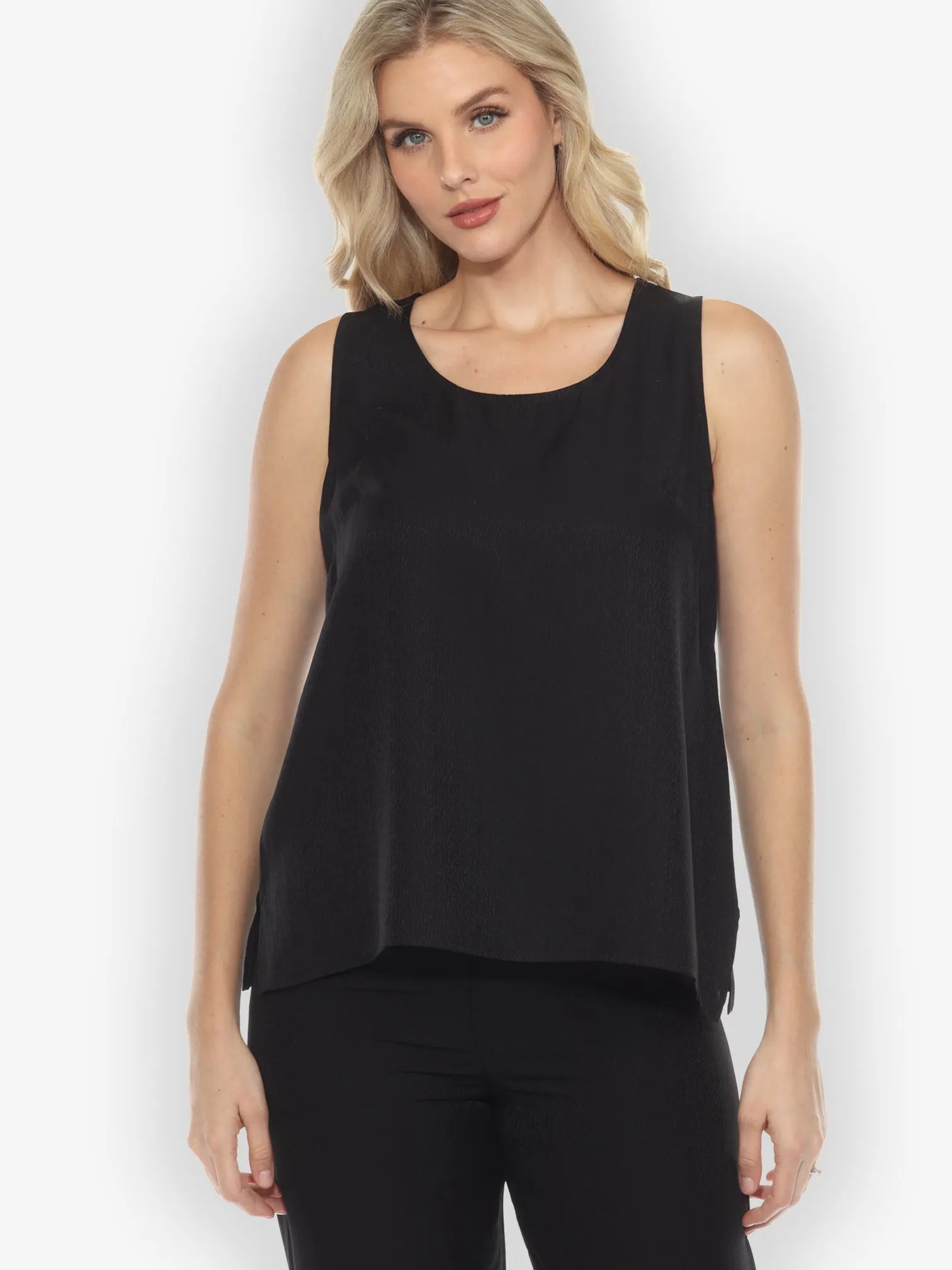 Silk Blend Tank Top in Black sold by Citron