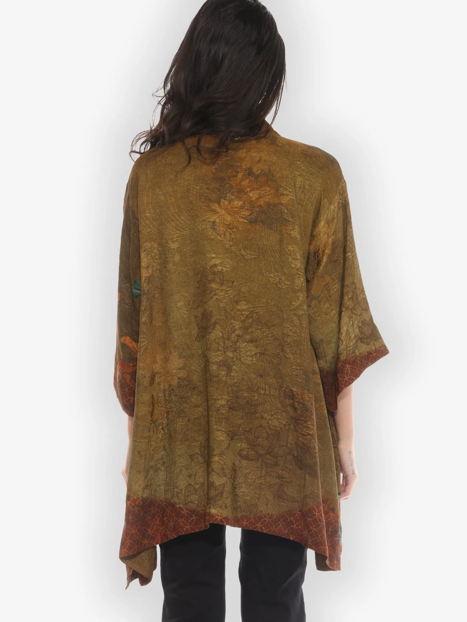 Lotus Paradise Silk Kimono Jacket sold by Citron product image thumbnail 4