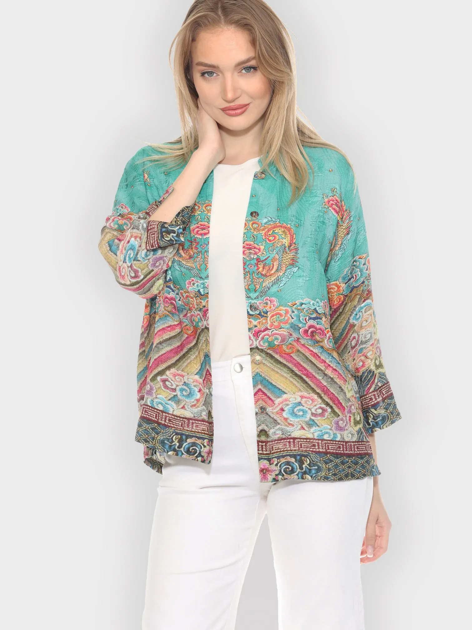 Royal Embroidery Robe Silk Blouse sold by Citron product image thumbnail 4