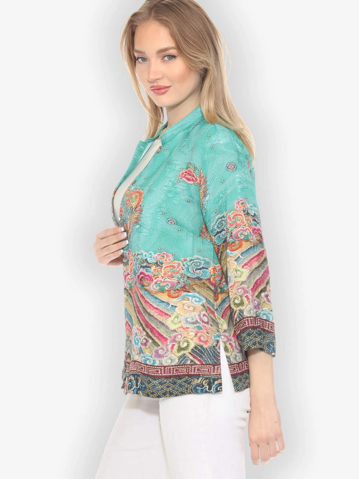 Royal Embroidery Robe Silk Blouse sold by Citron product image thumbnail 2