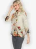 Noble Koi Fish in Cream Silk Blouse sold by Citron