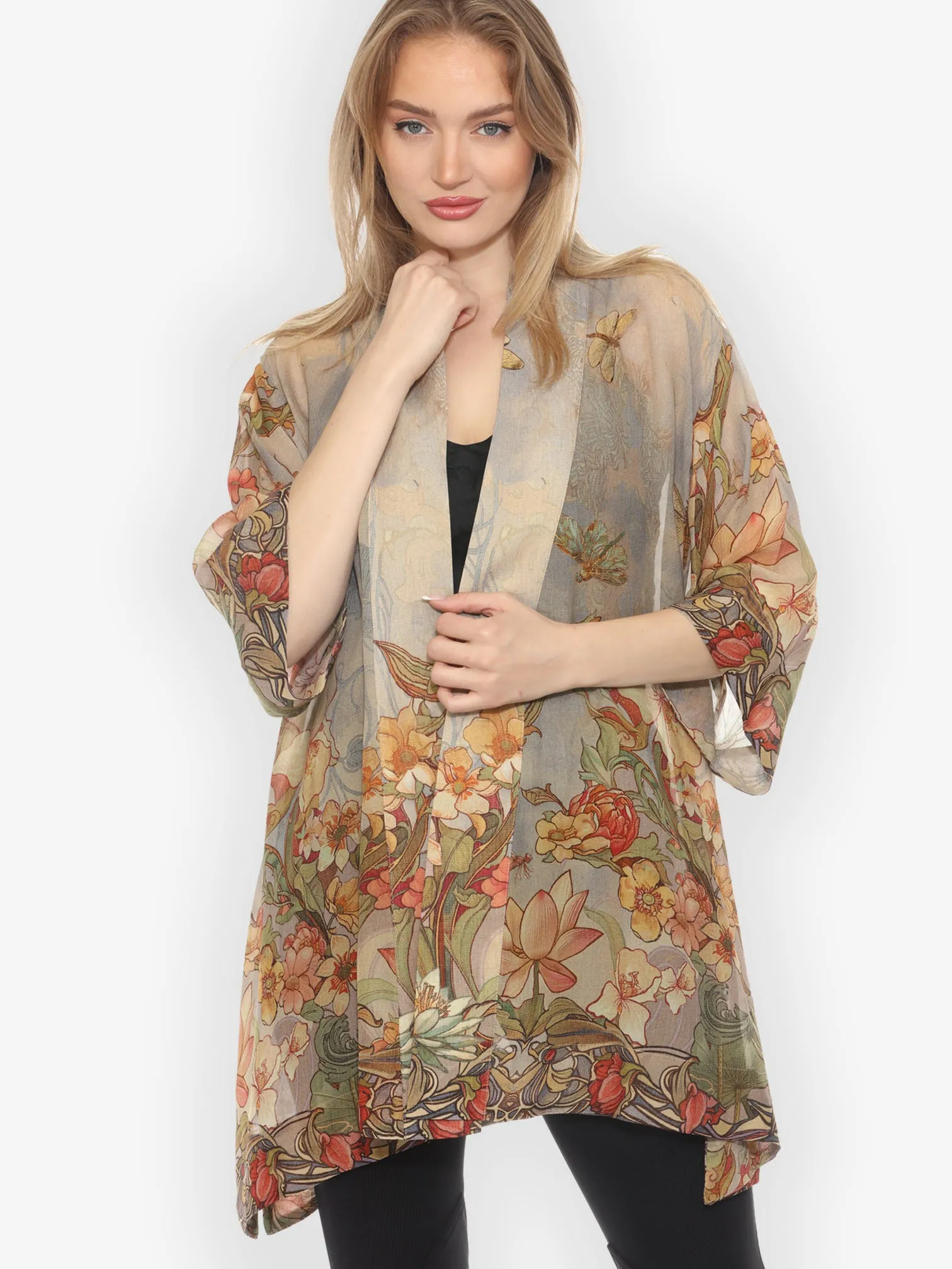 Vintage Art Nouveau Kimono Jacket sold by Citron product image thumbnail 3