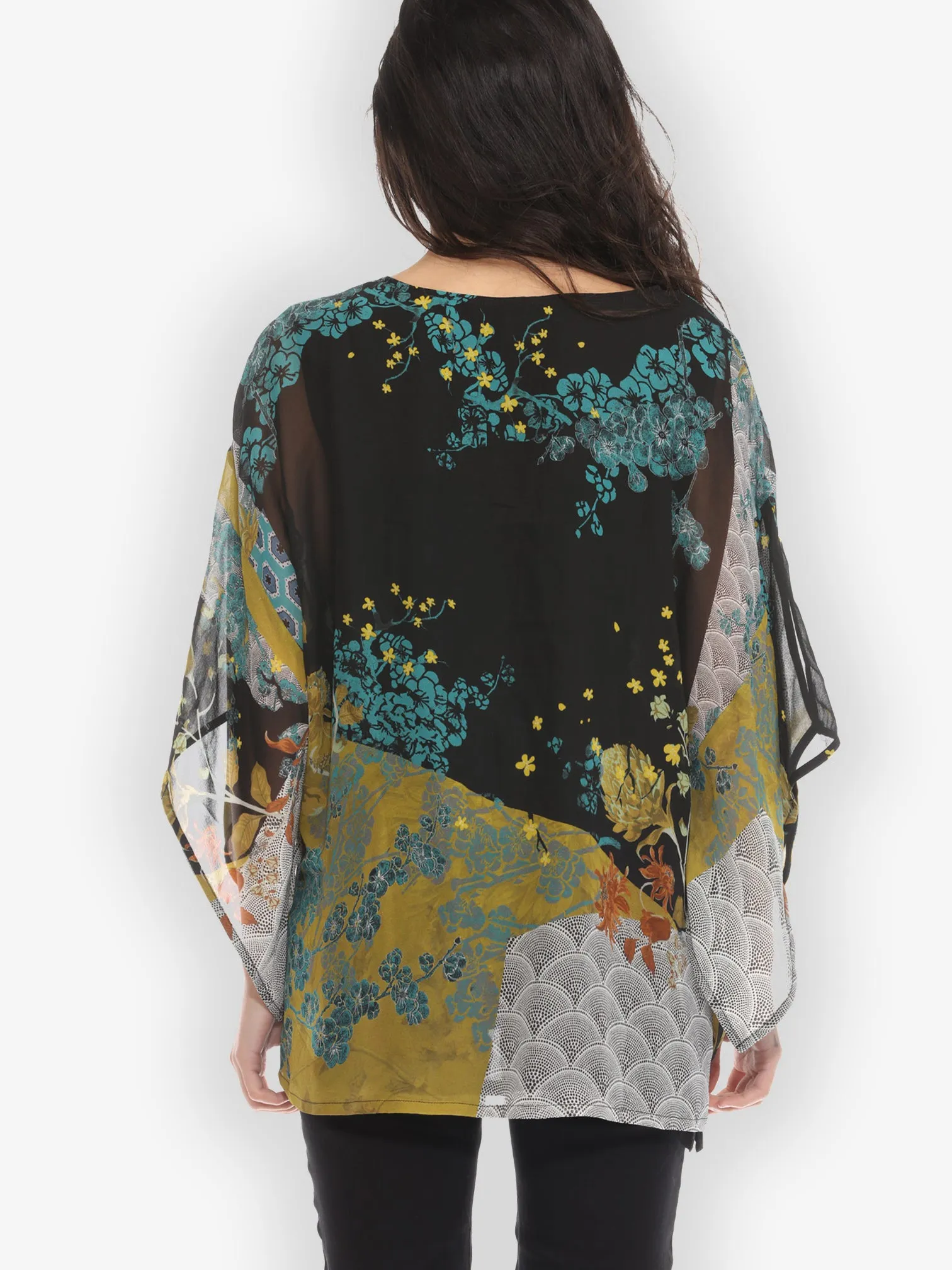 Bohemian Mixed Art Double Layer Silk Top sold by Citron product image thumbnail 3