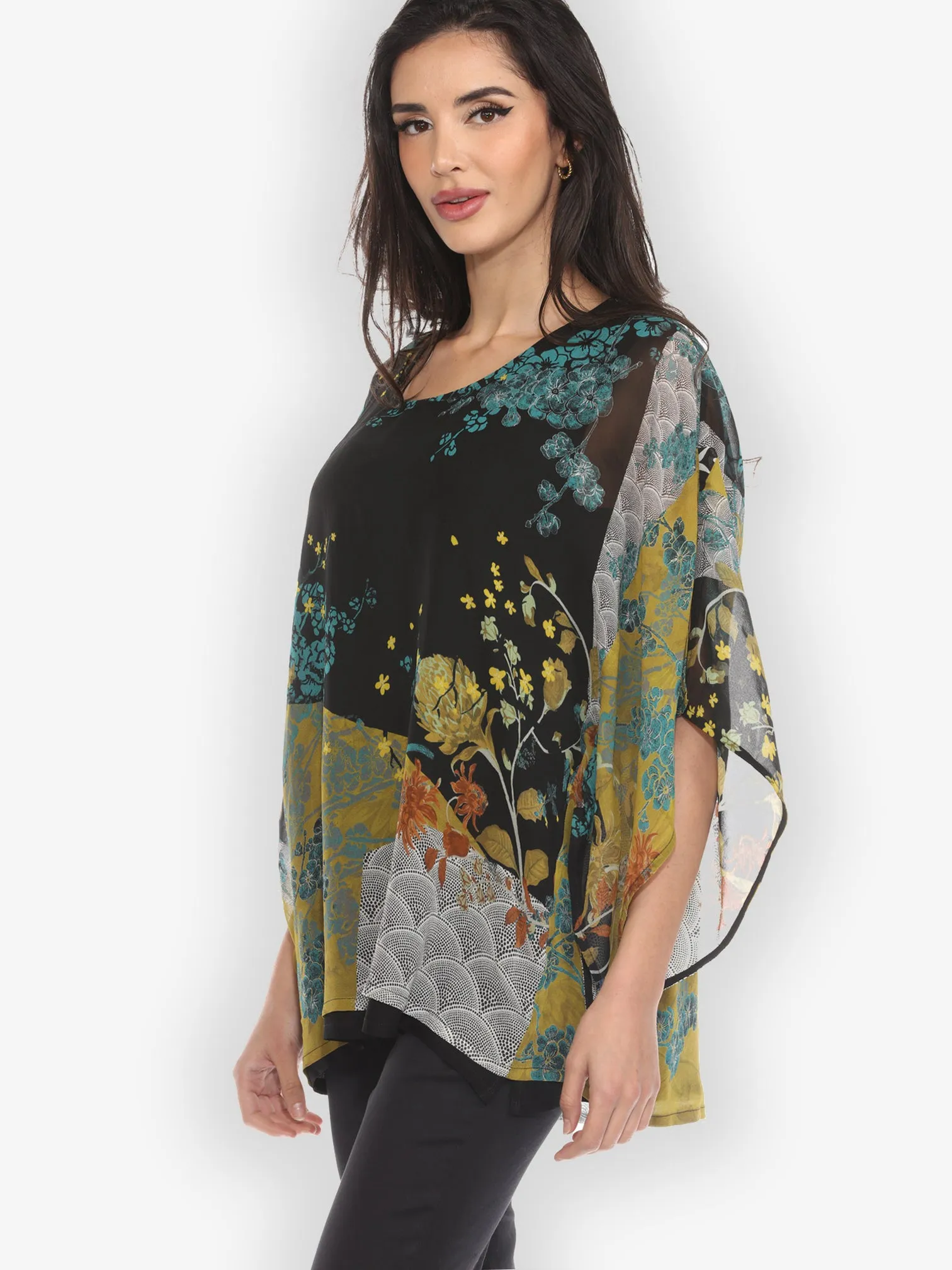 Bohemian Mixed Art Double Layer Silk Top sold by Citron product image thumbnail 2