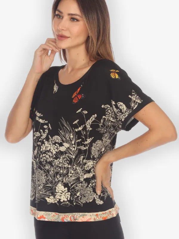 Flight of Butterfly Cap Sleeves Tee sold by Citron