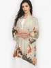 Noble Koi Fish in Cream Silk Kimono Jacket sold by Citron