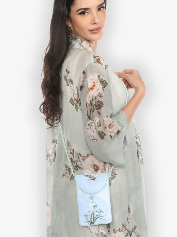 Irises Butterfly in Blue Small Purse sold by Citron