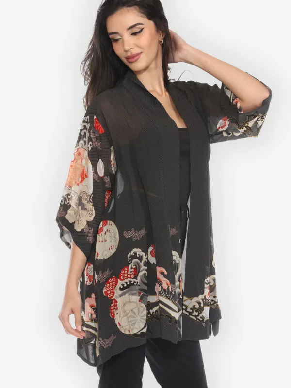 Ocean Waves Royal Kimono Jacket sold by Citron