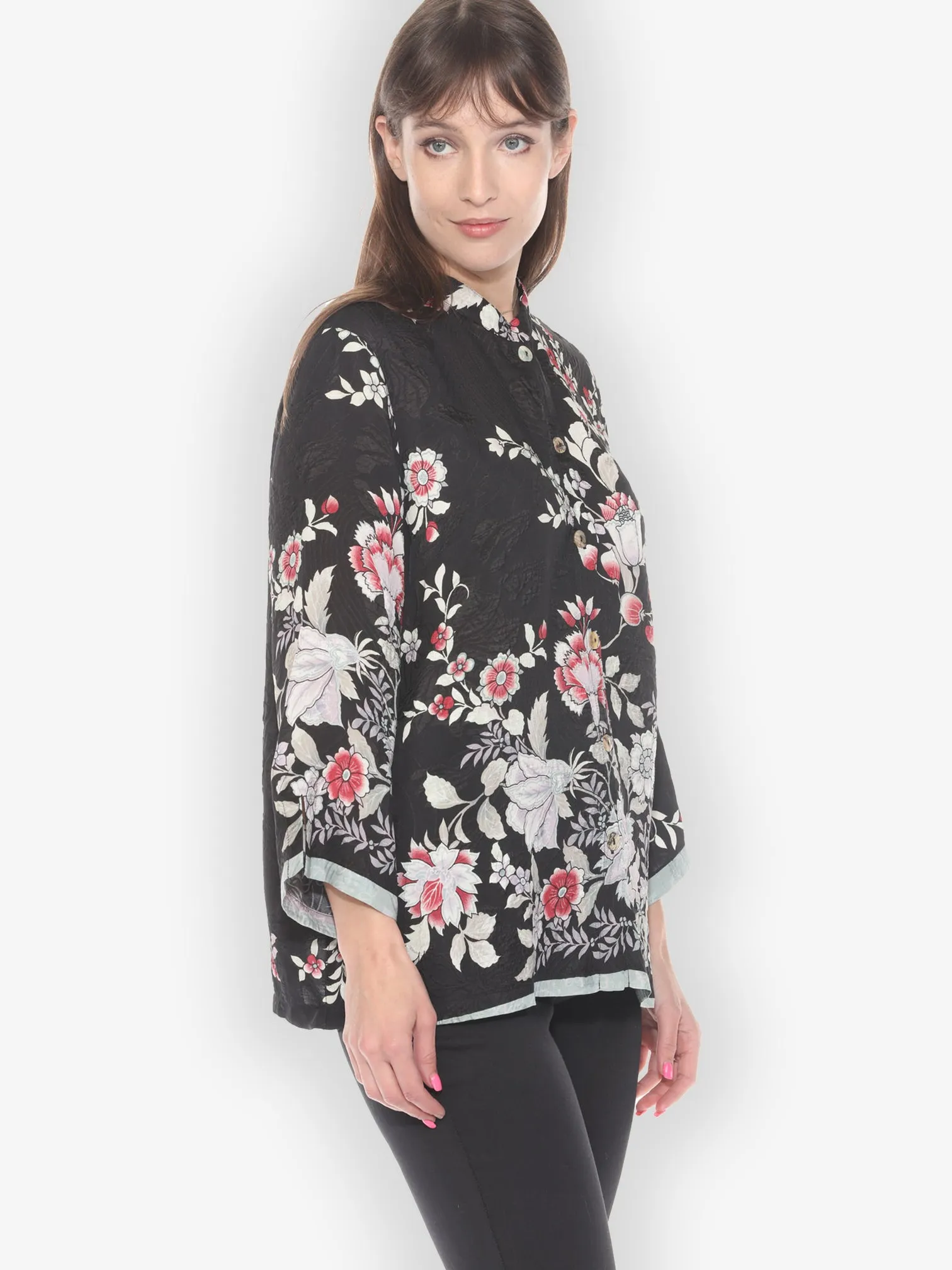 Botanical in Garden Silk Blouse sold by Citron product image thumbnail 4