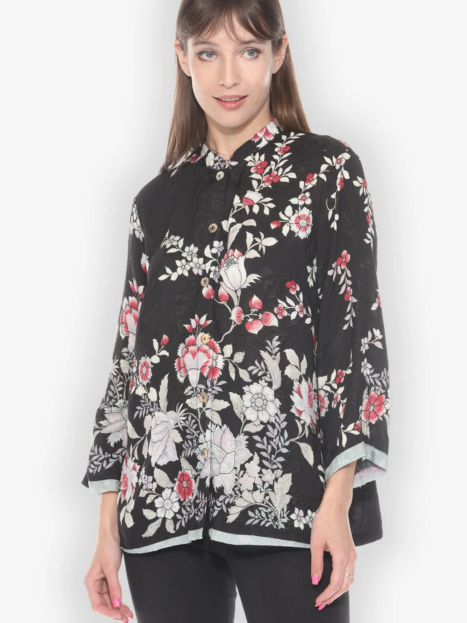 Botanical in Garden Silk Blouse sold by Citron