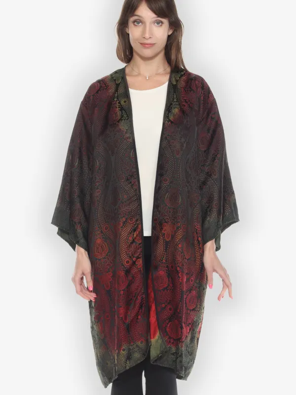 Rayon Jacquard Hand Dyed Kimono Duster - 1X sold by Citron