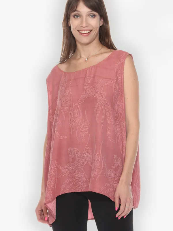 Phoenix Flower Art Silk Tank Top - 3X sold by Citron