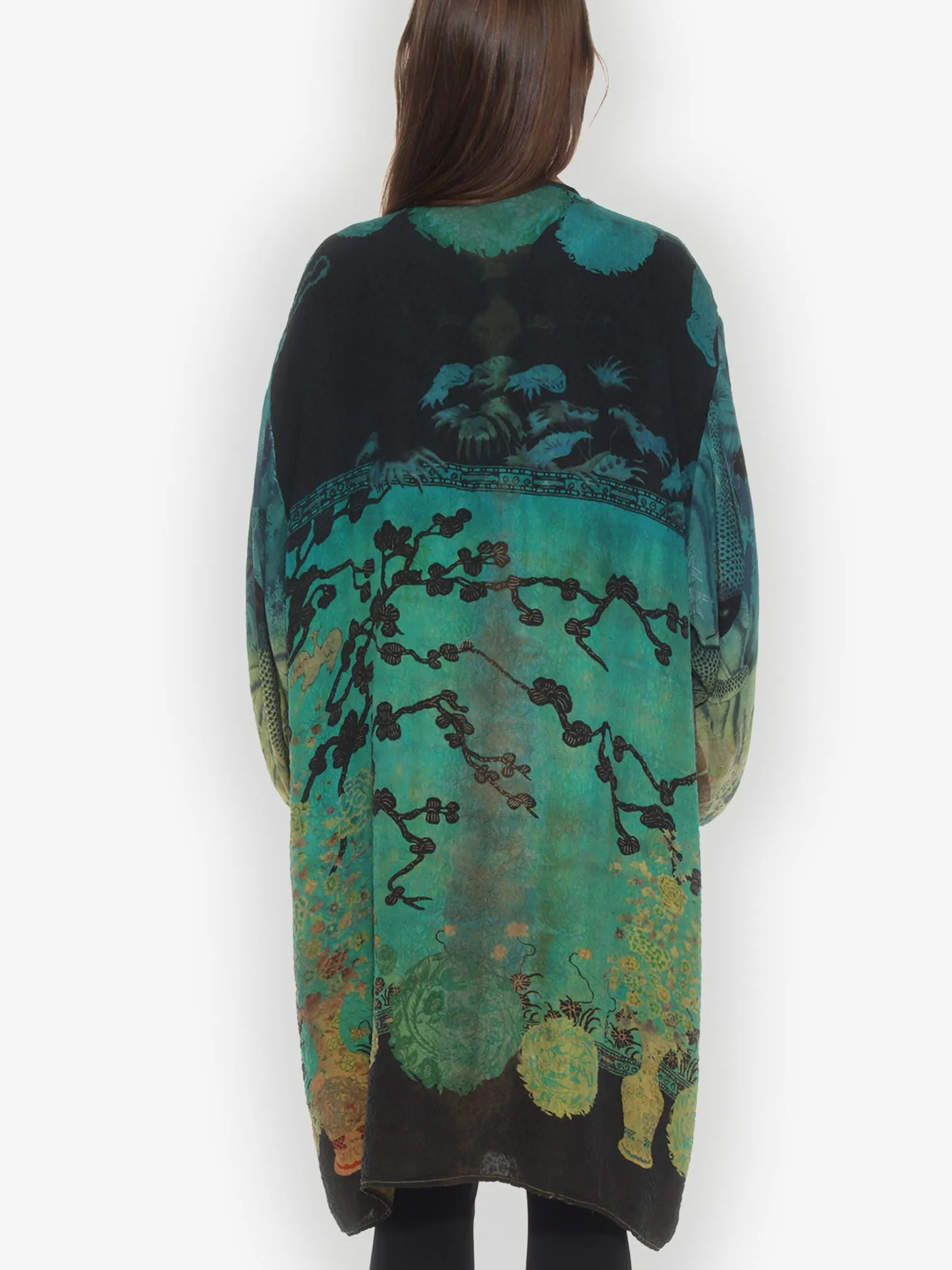 Tie Dyed Kimono Silk Duster - 3X sold by Citron product image thumbnail 3