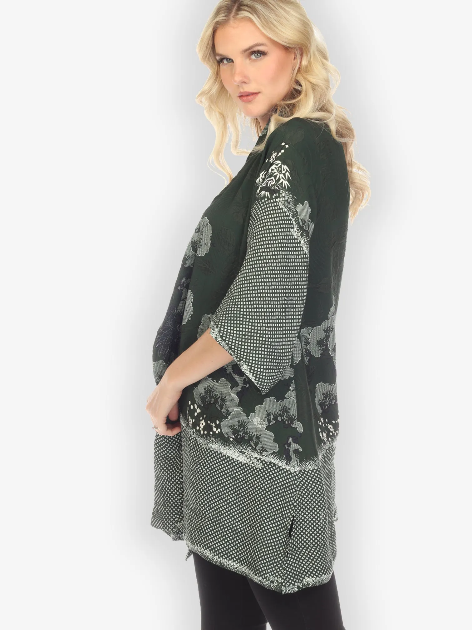 True Forest Shibori Silk Kimono Jacket - M sold by Citron product image thumbnail 2