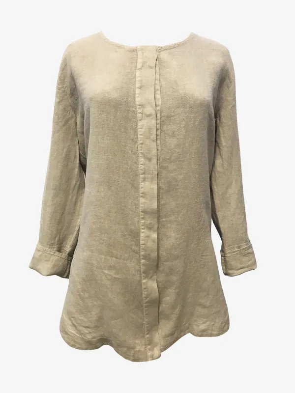 Natural 100% Linen Shirt sold by Citron