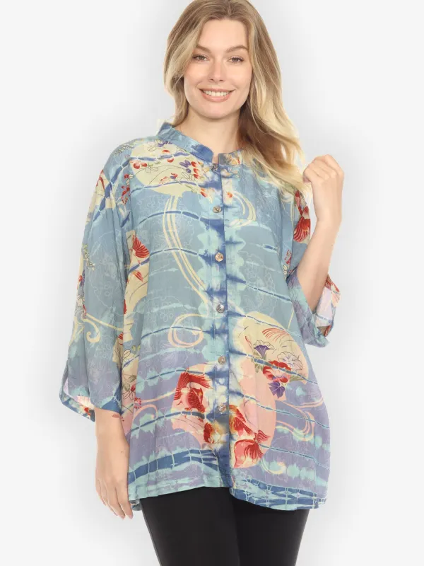 Goldfish and Fans Blouse - 3X sold by Citron