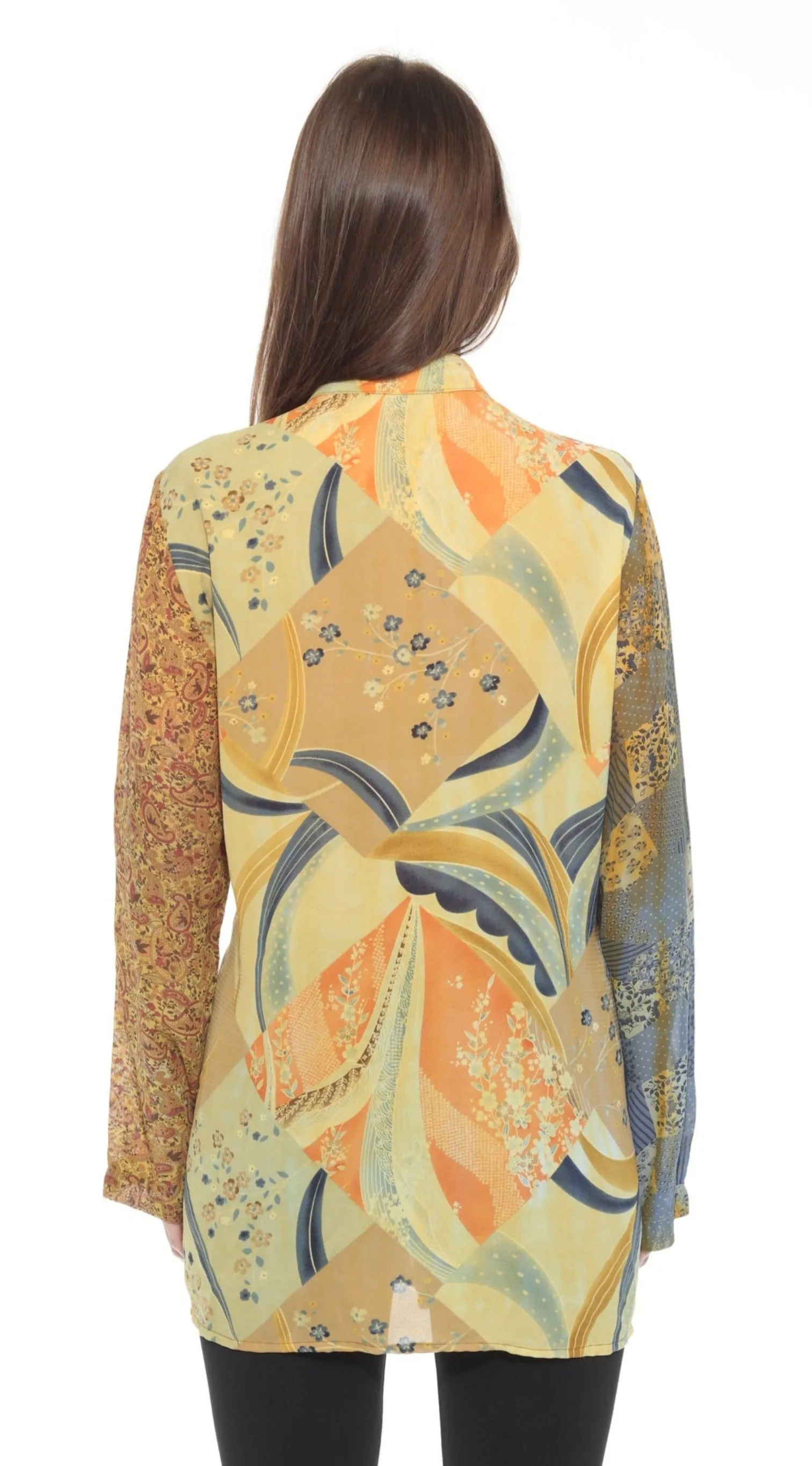 Mixed Patch Print Hand Dyed Tunic sold by Citron product image thumbnail 2