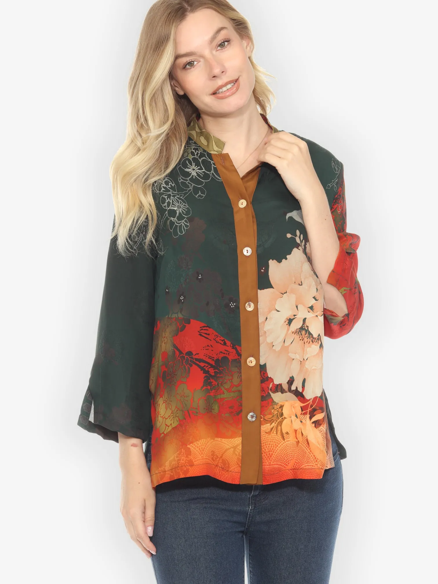 Nature Sunlight Classic Citron Silk Blouse sold by Citron