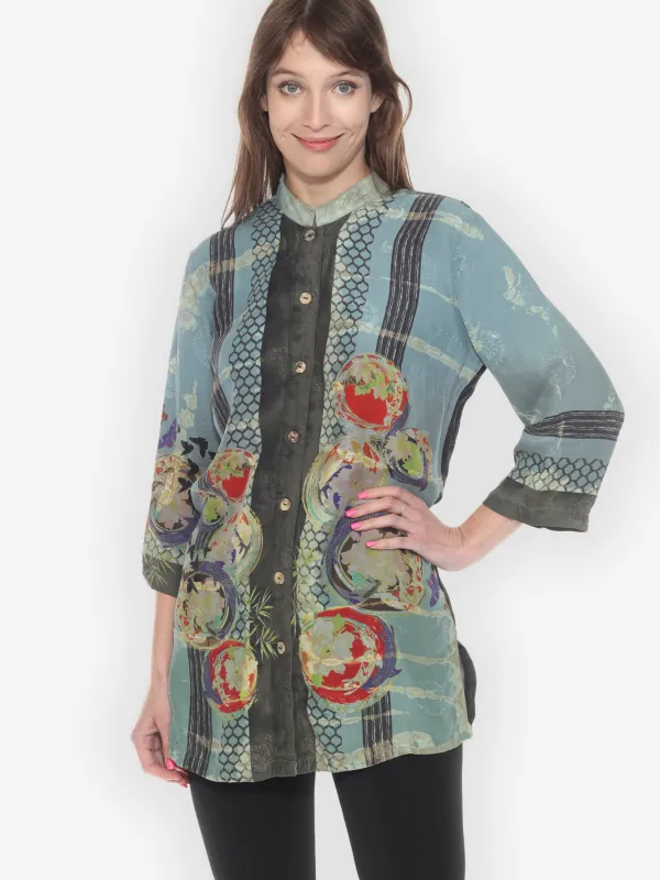 Koi Circle Abstract Blue Tie Dye - M sold by Citron